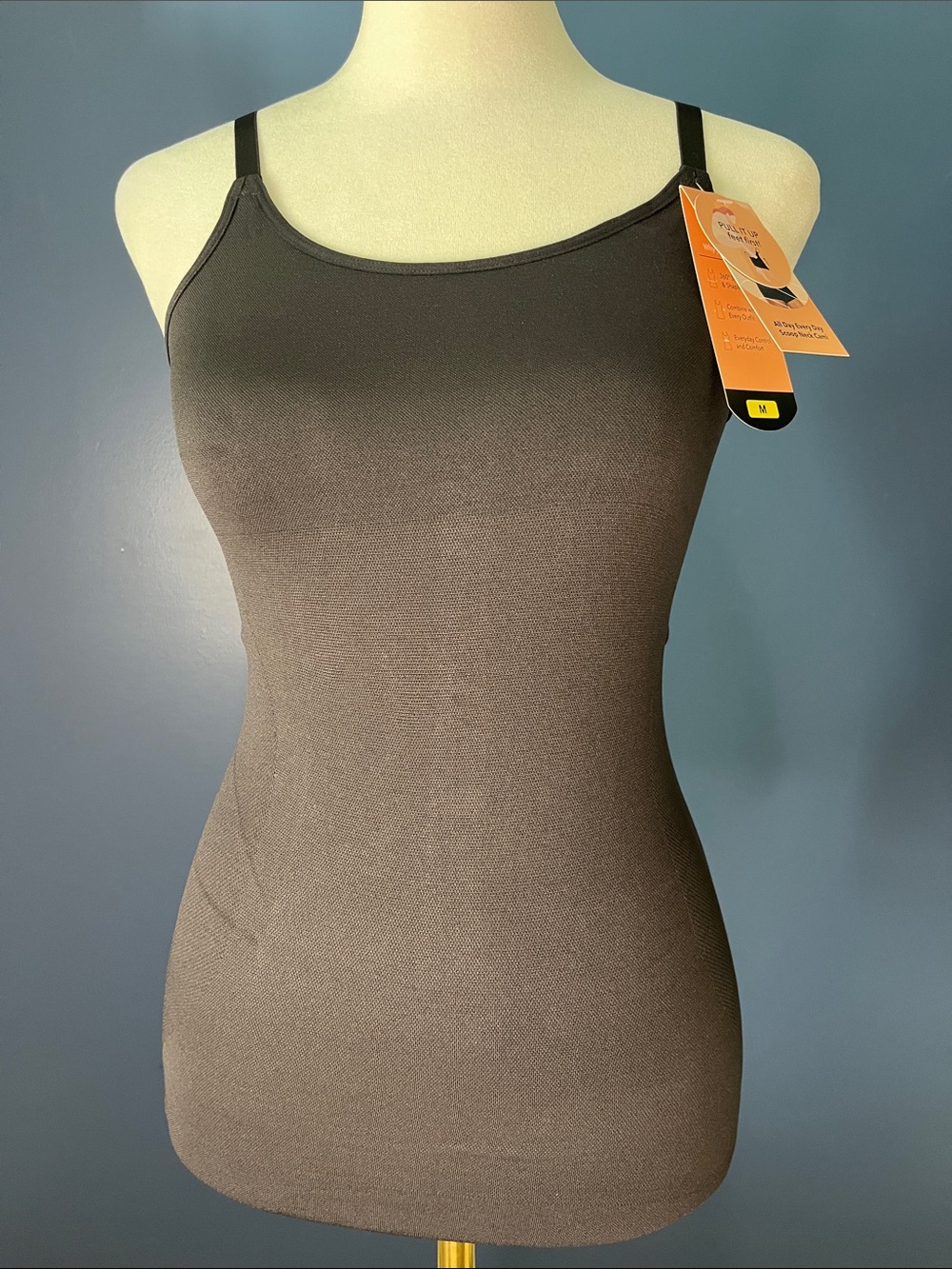 Shapermint Black All Day Every Day Scoop Neck Cami, size Med NWT & original bag